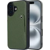 Selencia Riva Backcover met Pashouder voor de Apple iPhone 16 - Sage Green