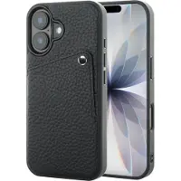 Selencia Riva Backcover met Pashouder voor de Apple iPhone 17 - Zwart