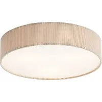 QAZQA Moderne plafondlamp taupe met velours kap 46cm 3-lichts - Luz