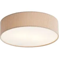 QAZQA Moderne plafondlamp taupe met velours kap 38cm 2-lichts - Luz