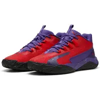 Dagger 2 middelhoge uniseks basketbalschoenen, Zwart/Rood, Maat 38