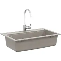 vidaXL Wasbak Graniet 795 x 505 mm Grijs