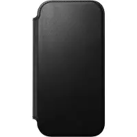 Nomad Modern Leather FolioBookcase voor de Apple iPhone 17 - Zwart