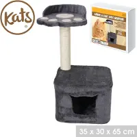 Kats krabmeubel Paal 30x30x65cm creme/grijs