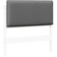 vidaXL Gestoffeerd hoofdbord met hoofdeinde Wit en Lichtgrijs 80 cm