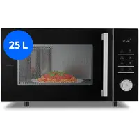Medion Magnetron met grill en heteluchtfunctie, Airfryer, Lichtgrijs | Airfryer, 25 L, 900 W, ovenfunctie, inclusief Airfryer-accessoires, grillrooster en bakplaat, MD12231