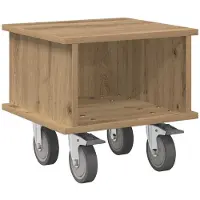 vidaXL TV Stand 37 x 35 x 35 cm Artisan Eiken Bewerkt hout