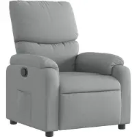 vidaXL Fauteuil verstelbaar stof lichtgrijs