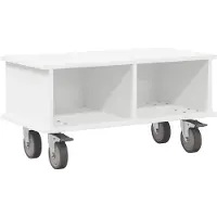vidaXL TV Stand 68,5 x 35 x 35 cm Wit Bewerkt hout