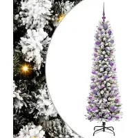 vidaXL Kunstkerstboom Wit 180 cm PVC en Metaal en Plastic