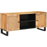 vidaXL TV Kast met plank Bruin 105 x 33 x 46 cm Massief Mango Hout