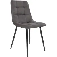 House Nordic Eetkamerstoel Stof Donkergrijs - Zithoogte 50cm - 55x44x86cm - Set van 2