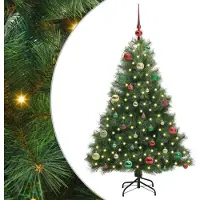 vidaXL Kunstkerstboom met 150 LED met standaard Groen 150 cm PE en PVC