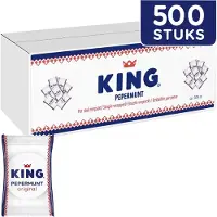King Pepermunt snoep per stuk verpakt in doos - Verfrisser mint smaak - 500 pepermuntjes à 2g