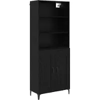vidaXL Highboard 2 st Zwart eiken 69,5 x 34 x 180 cm Bewerkt hout