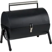 Alpina Tafel BBQ Houtskool - Tafelgrill met Grillplaat en Deksel - Compacte Barbecue met Grillplaat - Tafelbarbecue Draagbaar - Ideaal voor Buiten - Zwart