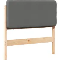 vidaXL Gestoffeerd hoofdbord met hoofdeinde Bruin en Lichtgrijs 80 cm