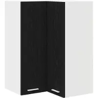 vidaXL Hangkast Zwart Eiken en Wit 57 x 57 x 80 cm Bewerkt hout