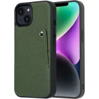 Selencia Riva Backcover met Pashouder voor de Apple iPhone 14 / 13 - Sage Green