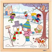 Educo Seizoenspuzzel - winter (9 stukjes) - - Educatief speelgoed
