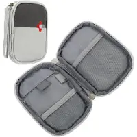 Azalia ​(2 Stuks) Mini EHBO-tas, draagbare medische tas, lege apotheek-kit voor auto, huis, camping, outdoorsportGrijs
