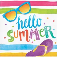 Generik 16 servetten Hello Summer - Feestdecoratievoorwerp