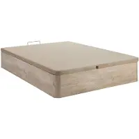Vente-unique Set 160 x 200 cm bedbodem met opbergruimte, licht naturel + hybride matras met pocketveren en vormgeheugen van 25 cm dik - ASTRIA Art Collection van YSMÉE