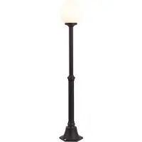 QAZQA Klassieke buiten vloerlamp zwart met opaal glas 140cm IP44 - Champs