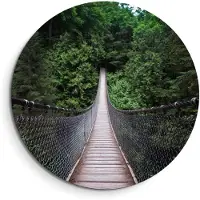 KitchenArt - Forest Crossing – Muurcirkel Binnen - ø 40 cm - Wandcirkel - Mét Ophangsysteem - Wanddecoratie - Muurdecoratie