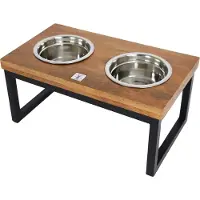Boon Boony Est 1941 Dinnerset hout met metalen frame voerbakjes hond 45 cm