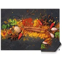 KitchenArt - Spice Canvas Spatscherm - 80x40 cm - Spatscherm Achterwand Keuken - Spatwand Keuken