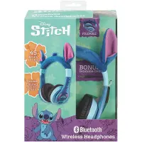 Lazerbuilt Stitch - draadloze kinderkoptelefoon - pluche oortjes - met volumebegrenzing - lange speeltijd