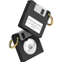 Elago EAT-DISK-BK, Beschermhoesje, Zwart, Grijs, Wit, Geschikt voor Apple AirTag, Siliconen, 1 stuk