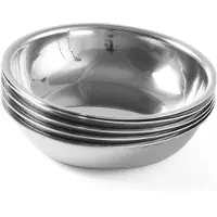 Super Merchant Suiker- en slagroomschaaltjes – roestvrij staal – vaatwasserbestendig – set van 4 – ⌀100x(H)20mm