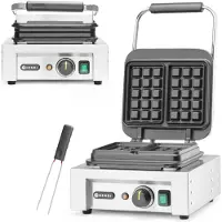 Hendi Wafelijzer Brussel 230V 2200W, Wafelijzer, Zilver