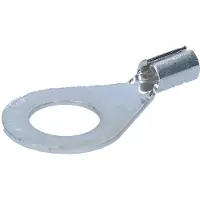 Kalitec 10 stuks soldeerkabelschoenen ringvorm 4-6 mm² M6 messing vertind DIN 64211
