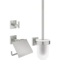 GROHE Accessoire set Start Cube 3-in-1 Met Toiletborstel Supersteel