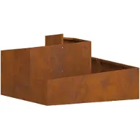 vidaXL Plantenbak Roestkleurig 80 x 80 x 50 cm weervast staal