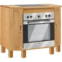 Notio Living Alby-Ovenkast - 2-deurs - Grenen Gebeitst