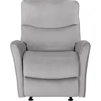 Notio Living Chesley - Fauteuil relax Manuel Gris Velours (100 x 81 x 98 cm)