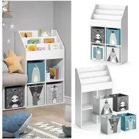 Vicco Luigi Kinderboekenkast – 72 x 114.2 cm met 4 vouwboxen Wit