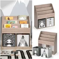 Vicco Luigi Kinderboekenkast – 72 x 79 cm met 2 vouwboxen opt.2 Sonoma