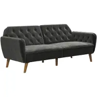 DOMUS Tallulah-Slaapbank - 3-zits - Grijs Fluweel
