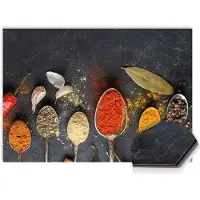 KitchenArt - Spice Essence Spatscherm - 120x60 cm - Spatscherm Achterwand Keuken - Spatwand Keuken