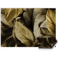 KitchenArt - Golden Leaves Spatscherm - 120x60 cm - Spatscherm Achterwand Keuken - Spatwand Keuken