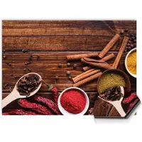 KitchenArt - Warm Spice Harmony Spatscherm - 70x50 cm - Spatscherm Achterwand Keuken - Spatwand Keuken