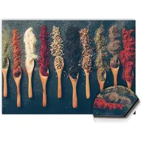KitchenArt - Spice Palette Spatscherm - 80x55 cm - Spatscherm Achterwand Keuken - Spatwand Keuken