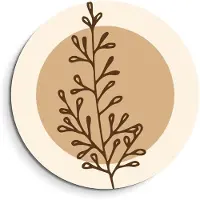 KitchenArt - Earthy Branch Form - Muurcirkel Binnen - ø 80 cm - Wandcirkel - Mét Ophangsysteem - Wanddecoratie - Muurdecoratie