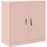 vidaXL Opbergkast Roze 90 x 40 x 90 cm Staal