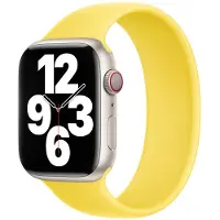 Apple Siliconen solobandje voor de Watch | 44/45/46/49 mm - Maat 9 - Canary Yellow